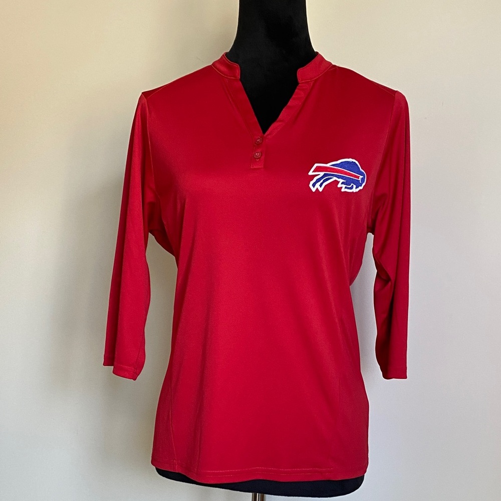 Red 3/4 Sleeve Shirt with Logo